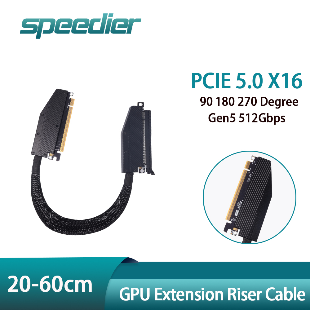Pcie 5.0 Gpu Riser Cable - كابل تمديد GPU PCIE 5.0 X16
