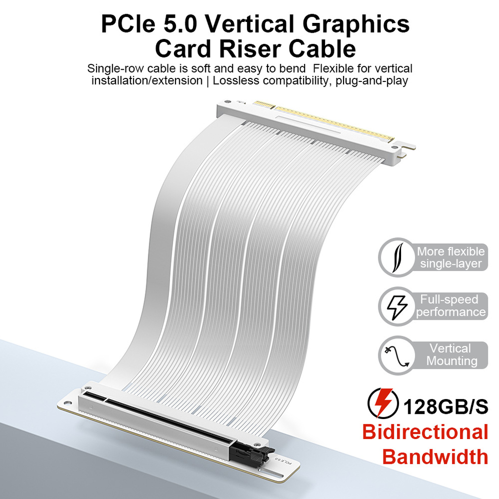 كابل تمديد PCI‑E 5.0 X16 لبطاق - مراجعة Pcie 5.0 Gpu Riser Cable وسعره