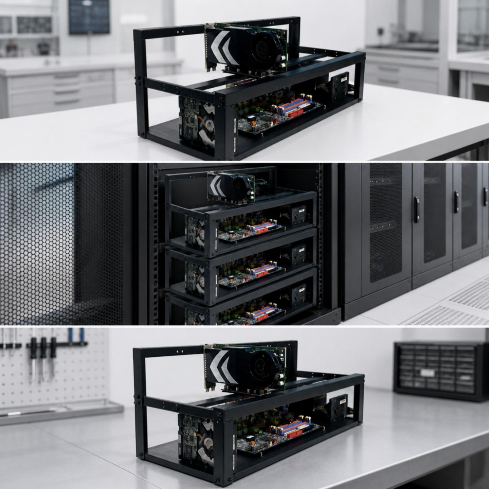 حامل جهاز تعدين مفتوح الإطار ل - مراجعة Gpu Mining Rig Frame 8 Gpu وسعره
